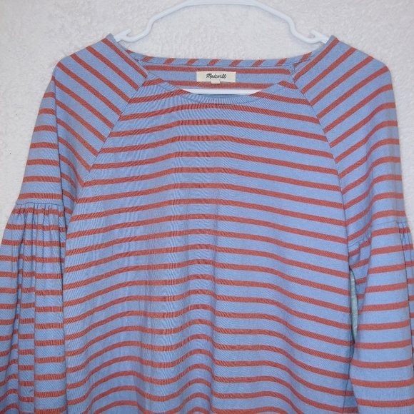 Madewell K4434 Shirred Sleeve Sailor Top size XS - Picture 5 of 9